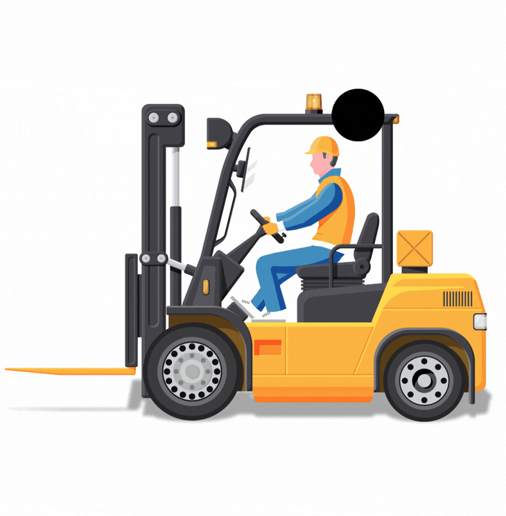 Digital Thumbs Up display fitted to plant machinery for pedestrian safety